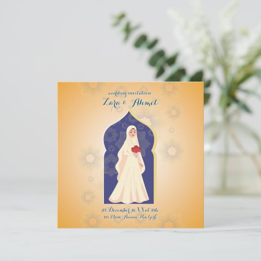 Invitation Muslim bachelorette (Debout devant)