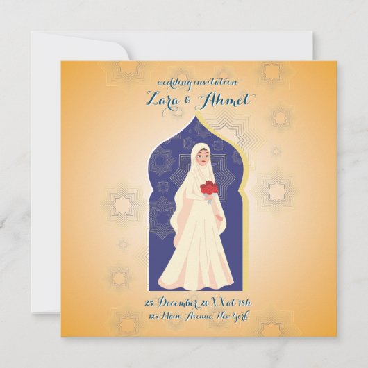 Invitation Muslim bachelorette (Devant)