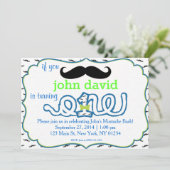Invitation Mustache Bash (Debout devant)