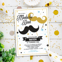 Mustache Bash Boy Anniversaire Faux Parties scinti
