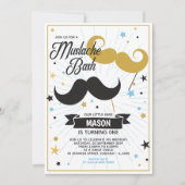 Invitation Mustache Bash Boy Anniversaire Faux Parties scinti (Devant)