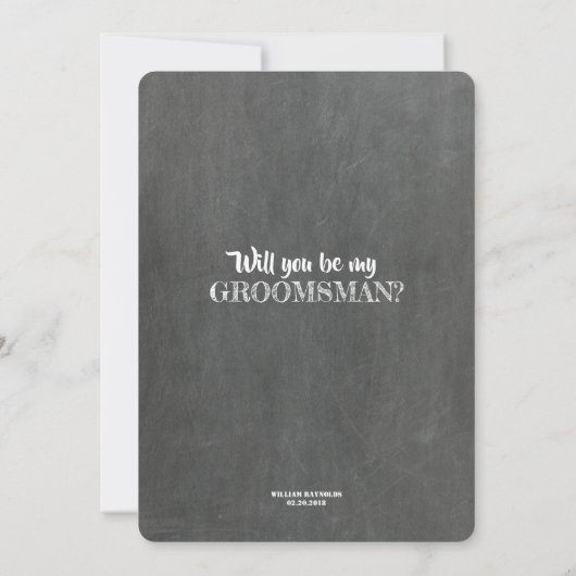 Invitation Mustache Funny Groomsman ou Best Man (Dos)