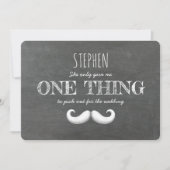 Invitation Mustache Funny Groomsman ou Best Man (Devant)