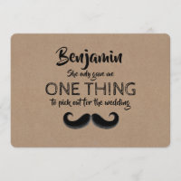 Mustache Funny Groomsman ou Best Man