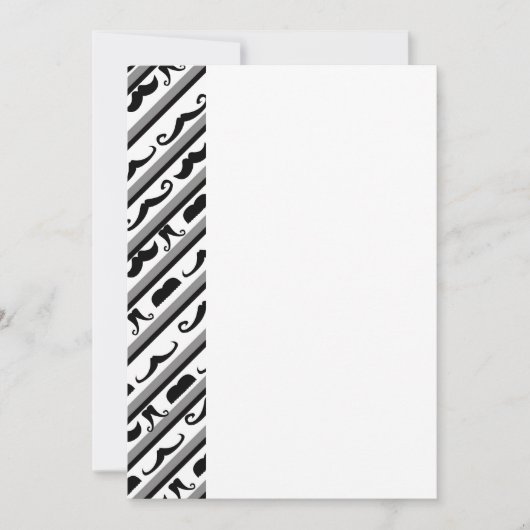 Invitation Mustache Stripes (Devant)