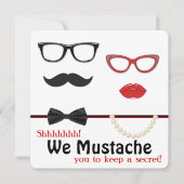 Invitation Mustache Surprise fête d'anniversaire (Devant)