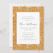 Invitation Mustard Floral Modern Graduation Party 2026 (Devant)