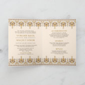Invitation Mustard Ikat All in One Anand Karaj Sikh Mariage (Intérieur)