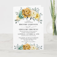 Mustard Jaune Floral Sage Vert Mariage moderne