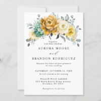 Mustard Jaune Floral Sage Vert Mariage moderne