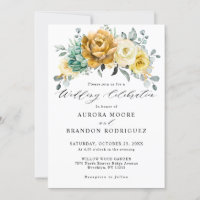 Mustard Jaune Floral Sage Vert Mariage moderne