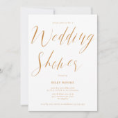 Invitation Mustard Ochre Script Wedding shower neutre (Devant)