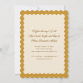 Invitation Mustard Yellow Scalloped Edge Bridal Shower (Devant)