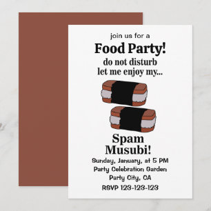 Invitation Musubi Laissez-moi Apprécier Mon Musubi de Spam