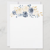 Invitation Musulman Arabe Anglais Aquarelle Bleu Rose Or (Dos)