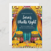 Invitation Musulmane Dholki invitations & Mehndi (Devant / Derrière)