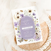 Invitation Muted Lilac Boho Fée Fleur sauvage Fille Anniversa