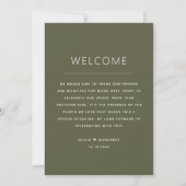 Invitation Muted Olive Green Timeline | Woodland Wedding  (Devant)