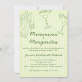 Invitation Muumuus & Margaritas Green Bachelorette Weekend (Devant)