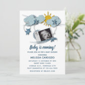 Invitation My Baby Ultrasound - Baby shower adorable (Debout devant)