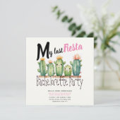 Invitation My Dernier Fiesta Bachelorette Party Cactus thème (Debout devant)