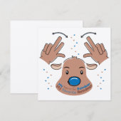 Invitation My favorite Reindeer in Sign Language (Devant / Derrière)