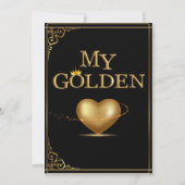 Invitation My Golden Heart Valentine's Day Card Design (Devant)