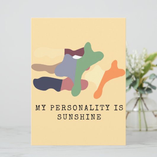 Invitation My Personality is Sunshine (Debout devant)