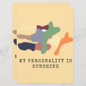 Invitation My Personality is Sunshine (Devant / Derrière)
