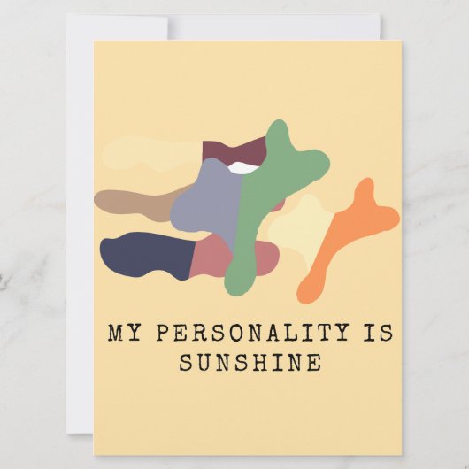 Invitation My Personality is Sunshine (Dos)