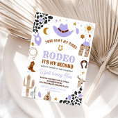 Invitation My Second Rodeo Cowgirl Southwestern Anniversaire