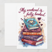 Invitation My weekend is fully booked (Devant / Derrière)