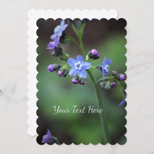 Invitation Myosotis  (Devant / Derrière)