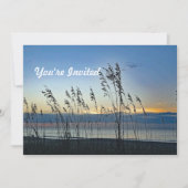 Invitation Myrtle Beach Grass Sunrise Photo Anniversaire (Devant)