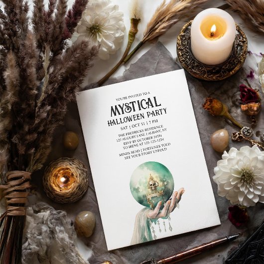 Invitation Mysstal Ball Fortune Mint Halloween Party