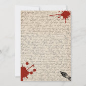 Invitation mystère de meurtre whodunit partie sanglante 40e 5 (Dos)