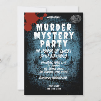 Invitation mystère de meurtre whodunit partie sanglante 40e 5