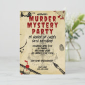 Invitation mystère de meurtre whodunit partie sanglante 40e 5 (Debout devant)