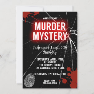 Invitation mystère de meurtre whodunit soirée sanglante 40e 5