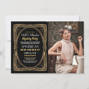 Invitation Mystère du meurtre dans les années 1920 Dîner d'an