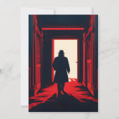 Invitation mystère policier dîner détective (Dos)