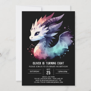 Invitation Mystérieux dragon intense Anniversaire