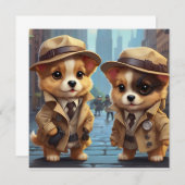 Invitation Mystery Party Pups (couverture sans mot) (Devant / Derrière)