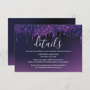 Invitation Mystery Purple Drivers Modern Mariage Détails