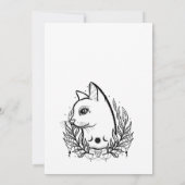 Invitation Mystic Cat 21st Birthday Magic Halloween Moonphase (Dos)