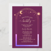 Invitation Mystic Chic Fuchsia Fête des mariées Or (Devant)