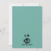 Invitation Mystic Eye Fortune Éffrayant Mint Halloween Party (Dos)