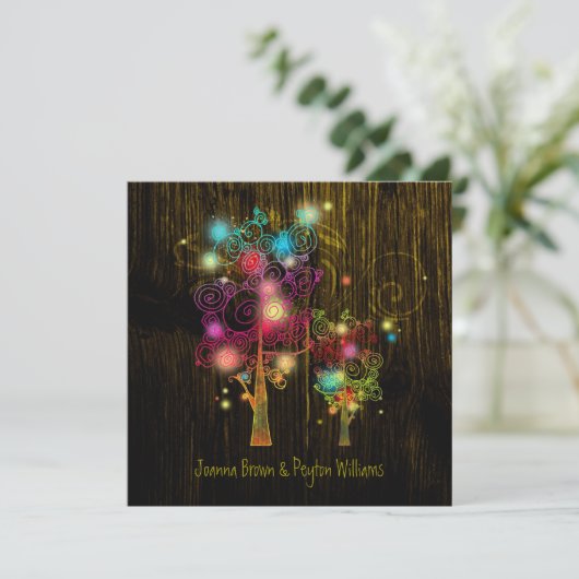 Invitation Mystic Fairytale Trees Mariage (Debout devant)