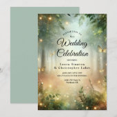 Invitation Mystic Forest Meadow Magic (Devant / Derrière)