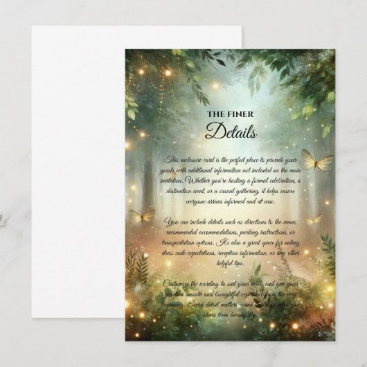 Invitation Mystic Forrest Meadow Magic (Devant / Derrière)